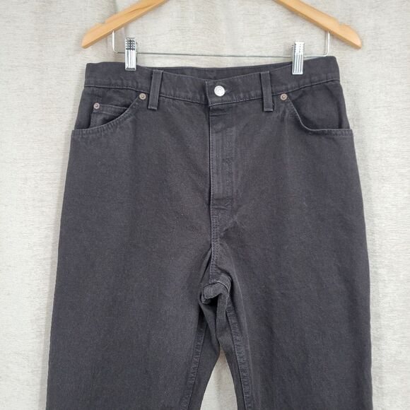 Levi's 951 Vintage 90s Orange Tab Jeans Black Denim Relaxed Fit Tapered Leg Pr#1 - Picture 3 of 11